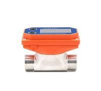 Misuratore di portata con display digitale, flussometro elettronico LCD in acciaio inossidabile, sensore di flusso filettato for irrigazione agricola/giardino(DN15)