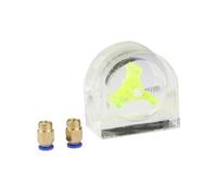 Misuratore di portata con filettatura G1/4 a 2 vie, indicatore flusso raffreddato ad acqua, strumento misurazione del filtro d'acqua connettore 8mm 10mm(1 to 1 Metal,8mm)