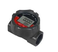 Misuratore di portata dell'acqua, Strumento di misurazione del flussometro carburante a olio combustibile Misuratore portata impermeabile multiuso,per acqua e benzina(Black)