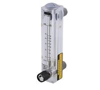 Misuratore di portata dell'acqua tipo pannello, 0,05-0,5 GPM e 0,2-2 LPM acrilico flussometro liquido con manopola regolabile (filettatura esterna da 1/2", filettatura interna da 1/4")