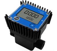 Misuratore di portata digitale a 4 punti con filettatura esterna con LCD, precisione ± 1%, pressione massima 0,3 MPa, portata 1-20L/min, conversione unità in QTs/Pts/L/Gal/m³, per misurazione del