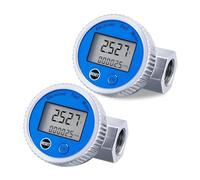 Misuratore Di Portata Digitale Da 2 Pezzi Misuratore Di Portata D'acqua Con Filettatura NPT Da 1 Pollice Misuratore Di Portata Gasolio Misuratore Di Carburante, For Benzina,Misurazioni accurate