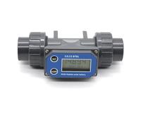 Misuratore di portata digitale for condotte cablate ZJPVC-BT01 DN15-DN50 Sensore di portata in PVC a batteria Misuratore di liquidi in linea for irrigazione(Green)