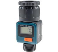 Misuratore di portata digitale per contatore dell'acqua con adattatore di collegamento per uscita 1" e 3/4" 3/4 pollici, 4 modalità, programma di misurazione in tempo reale su 7 giorni con display LC