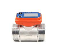 Misuratore di portata elettronico con display digitale, sensore flusso del filo misuratore LCD in acciaio inossidabile a celle a secco, acqua for l'irrigazione fattoria/giardino, Anticorrosivo