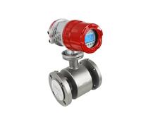 Misuratore di portata for liquidi con display LCD, misuratore magnetico DN10-DN50 for condotte fognarie Alta Sensibilità(Red,DN15)