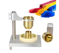 Misuratore di portata Hall, misuratore di densità apparente e capacità di flusso 2 in 1 delle polveri con imbuto in acciaio inossidabile e supporto regolabile per polveri metalliche e non metal Brass