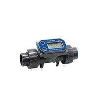 Misuratore di Portata Misuratore di portata a turbina digitale con display LCD elettronico, misuratore for tubi in PVC, acqua liquida for attrezzi da irrigazione giardino, DN25/40/50(DN40)