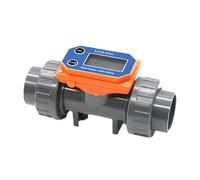 Misuratore di portata, Misuratore di portata digitale in PVC alimentato a batteria DN15-DN50 Sensore di flusso del liquido for tubi for irrigazione acqua Misurazione in linea delle acque reflue per ac