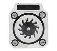 Misuratore di portata per raffreddamento ad acqua Indicatore di flusso d'acqua per computer a due vie in acrilico trasparente a 3 fori per di raffreddamento del PC Filettatura (Nera)