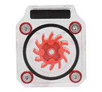 Misuratore di portata per raffreddamento ad acqua Indicatore di flusso d'acqua per computer a due vie in acrilico trasparente a 3 fori per di raffreddamento del PC Filettatura (Rossa)