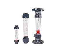 Misuratore di portata rotametro in plastica LZS-32, 1 pezzo, flangia filettata in linea, flussometro a zona variabile per il trattamento dell'acqua, resistenza alla corrosione (Gluing Socket,LZS-32