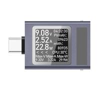 Misuratore di potenza con amperometro tensione CC multifunzione da 4,5-50 V 0-12 A display digitale 13 in 1, tester ricarica for telefoni cellulari tipo C PD3(DC50V12A600W)