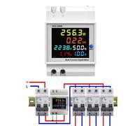 Misuratore di potenza display LCD per DIN Rail alta precisione 100A corrente di
