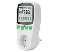 Misuratore di Potenza, Misuratore Consumo Elettrico 0.000kwh-9999kwh Spina del Misuratore di Potenza 0.5W Misuratori di Corrente con Schermo LCD per Il Risparmio Energetico(eu 230v)