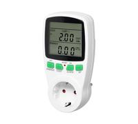 Misuratore di potenza secondaria con display LCD e batteria integrata, carico massimo: 3680 W, 230 V~, 50 Hz, spina Schuko (tipo F), IP20, bianco