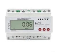 Misuratore di potenza trifase, misuratore di potenza multifunzione RS485 con display LCD retroilluminato 380 V AC trifase fotovoltaico contatore di energia fotovoltaica (EA772-110V)