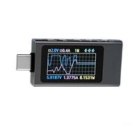 Misuratore di potenza USB-C, 0-40 V, 0-12 A, strumento di misurazione della tensione e della corrente, con rilevamento dell'ondulazione, grilletto di ricarica rapida PD per caricabatterie e power bank