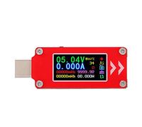 Misuratore di potenza USB, multimetro digitale 3,7 V 30 V 0,4 A, voltmetro, tester per caricabatterie, schermo LCD a colori, rilevatore di corrente e capacità.
