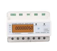 Misuratore di potenza WiFi GearWell, misuratore di energia a 3 fasi e metro intelligente della guida DIN, Controllo dell'app dello schermo retroilluminato 3X230V 400VAC 3X5 100A
