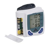 Misuratore di pressione arteriosa da polso per letture sistoliche e diastoliche e misurazione della frequenza cardiaca - Sfigmomanometro elettronico con display LCD, 2 x 99 gruppi