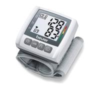 Misuratore di pressione Beurer da braccio LCD compatto display bianco/argento