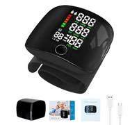 Misuratore di Pressione da Polso, Automatico di Pressione Sanguigna del Polso del Monitor, Misura da Portatile con Ampio Display LCD BP, Memoria per 2 Utenti