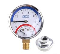 Misuratore di pressione e temperatura 2 in 1 con doppio display, per pressione da 0 a 10 bar e temperature fino a 120 gradi Celsius (G1)