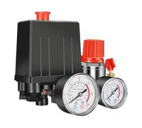 Misuratore di Pressione Pressostato del compressore d'aria 90-120PSI, manometri regolatore collettore di controllo a valvola Valvola sicurezza 1/4"BSP Parti