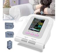 Misuratore di pressione sanguigna per uso animale, misuratore di pressione sanguigna digitale automatico con 3 bracciali, schermo LCD da 2,8", sfigmomanometro elettronico per cani e gatti
