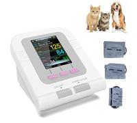 Misuratore di pressione sanguigna veterinario digitale con funzione di archiviazione dati e 3 bracciali, display LCD a colori da 2,8", sfigmomanometro elettronico per cani, gatti e piccoli animali