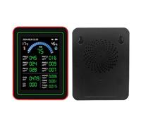Misuratore di qualità 'aria Alimentato a Batteria, 18 in 1 CO2 TVOC HCHO PM2.5 PM10 Rilevatore Interno Tempic Tester Dati Memoria di Archiviazione Nera, Semiconduttore e