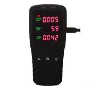 Misuratore di qualità dell'aria ambiente per polveri sottili (PM2,5), formaldeide, HCHO e TVOC, misuratore di gas portatile con sensore di alta qualità e ventilatore per casa e ufficio