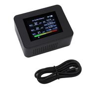 Misuratore di qualità dell'aria interna 8 in 1 Rilevatore di CO2 Sensore NDIR con allarme per PM2.5 PM10 PM1.0 HCHO TVOC Monitoraggio dell'umidità della temperatura Home Office (Black)