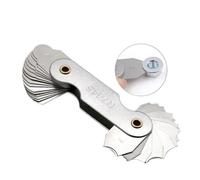 Misuratore di raggio in acciaio inossidabile Modello di raggio R calibro piastra di misurazione del raggio raccordo cerchio esterno concavo e convesso interno strumento(R7-14.5)