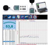 Misuratore di Rumore Decibel Livello Pressione Sonora Digitale Misura 30-130dB