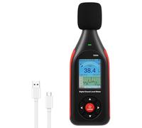 Misuratore di rumore, Misuratore Di Decibel Digitale 30-130dB Lettore Livello Sonoro Allarme A 3 Colori Dispositivo Misurazione Del Volume Rumore Regolabile