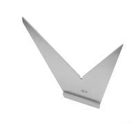 Misuratore di smussatura multi-angolo con base, righello angolare e goniometro per misurazione a 30°, 45°, 90°, 120°, in acciaio al carbonio, conforme DIN 875/2 (130 x 70 mm)