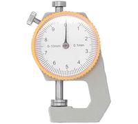 Misuratore di spessore Tester Quadrante Testa piatta Pelle conciata al vegetale Strumento di misurazione fai-da-te Materiale in acciaio ad alta precisione per gioielli Pelle (Spessimetro 0-10mm)