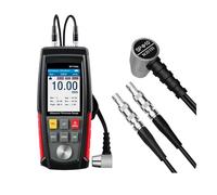 Misuratore di spessore ultrasonico digitale da 5 MHz, precisione 0,01 mm, calibrazione automatica acciaio/vetro da 1 a 225 mm, 500 dati, allarme limite velocità 12