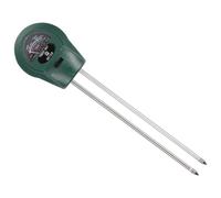 Misuratore di Suolo 3 in 1 Verde in Plastica per Piante | Lettura Comoda, Misura Temperatura, per Orti e Pascoli, Valori 1-10, 0-2000, 8-3.5
