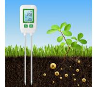 Misuratore di Suolo 4 in 1 per NPK e Temperatura, Sonda da 268mm Tester Digitale di Fertilità per Giardinaggio Domestico Piante e Orto
