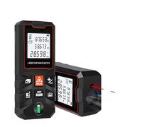 Misuratore di Superficie terrestre con Navigazione GPS Portatile Misuratore di Distanza Digitale LCD da 40 M/60 M/80 M/100 M con Mini Telemetro A Livella A Bolla(100m)
