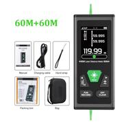 Misuratore di Superficie terrestre con Navigazione GPS Portatile Misuratore di Misura A 2 Vie Telemetro Misuratore di Distanza Verde Mini Telemetro Digitale 60M 100M(DG60)