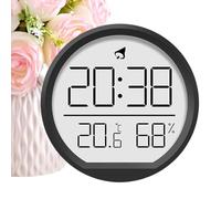 Misuratore Di Temperatura E Umidità - Misuratore Di Temperatura Digitale Magnetico Con Timer | Indicatore Di Umidità Interna | Per La Casa Camera Da Cucina Soggiorno Serra Garage Bagno Doccia