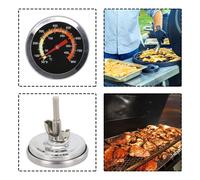 Misuratore di temperatura in acciaio per barbecue grill quadra