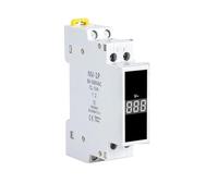 Misuratore di tensione CA su guida Din da 18 mm 80-500 V 220 V 380 V Indicatore voltmetro modulare trifase singolo Indicatore display digitale a LED(Three phase)