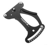 Misuratore di tensione dei raggi in alluminio con tabella di confronto integrata per la valutazione e il bilanciamento dei raggi in loco (nero)