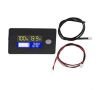 Misuratore di tensione della capacità della batteria per batterie agli ioni di litio e ai polimeri con sensore esterno per camper, uso solare e marino (12 V)