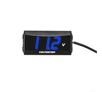 Misuratore di tensione per DC 12 V 48 V con display digitale, adatto per moto e auto per monitorare lo stato della batteria (blu)
